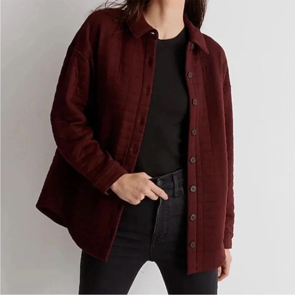 Madewell Quilted Button Down Shirt-Jacket